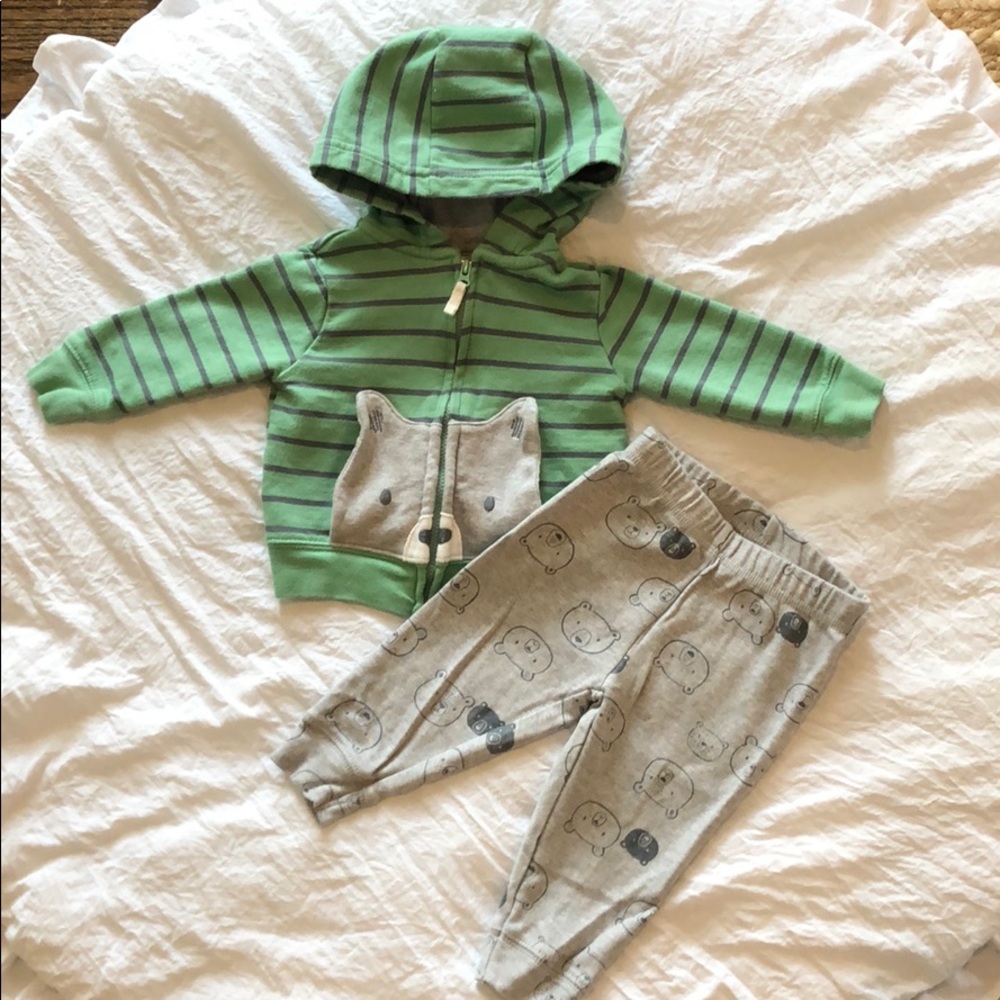 2-Piece Hooded Sweatshirt & Pants Set - Baby Boy